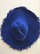Load image into Gallery viewer, Sun Hat Crochet Ruffle Ultra Marine | mon ange Louise
