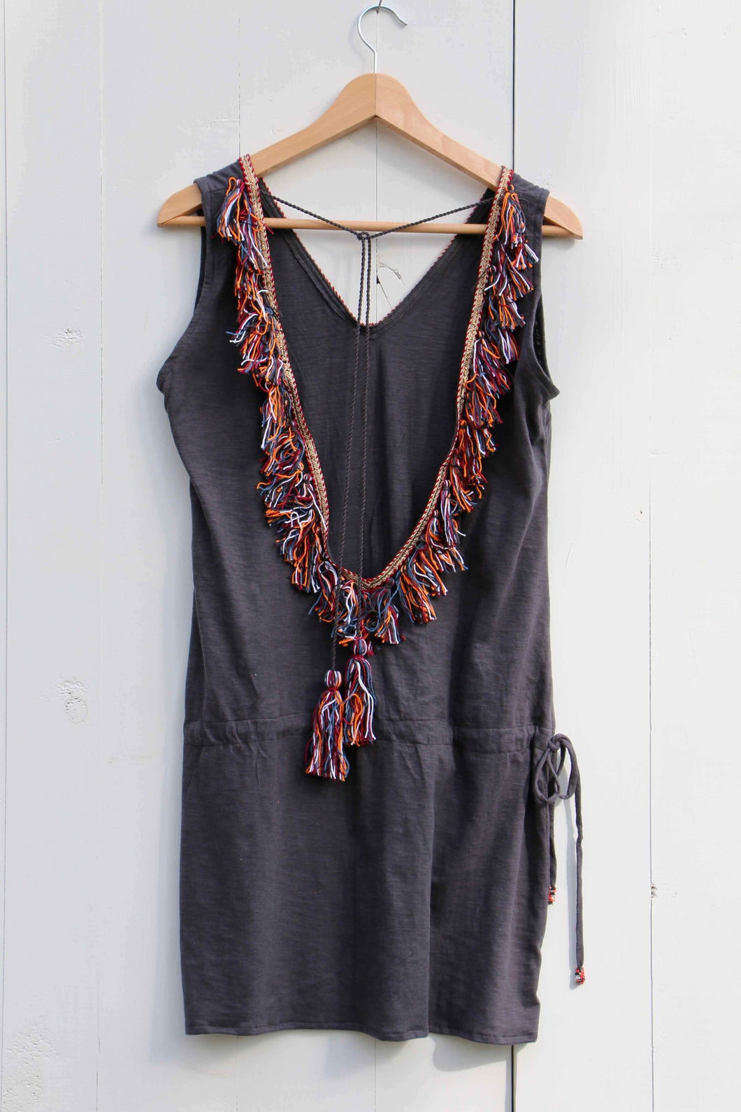 Evergreen V-Dress Anthracite | mon ange Louise