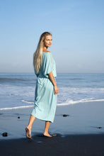 Load image into Gallery viewer, Evergreen Oversized Dress Aqua | mon ange Louise
