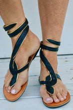 Load image into Gallery viewer, Sandal Snake Black | mon ange Louise
