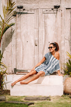 Load image into Gallery viewer, Tenerife T-Shirt Dress Blue | mon ange Louise
