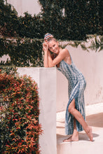 Load image into Gallery viewer, Tunisia Long Bodycon Dress Blue | mon ange Louise
