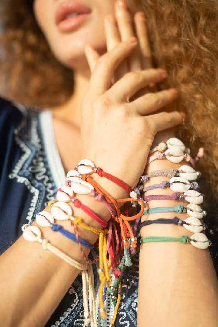 Bracelet Denim Sea Shells | mon ange Louise