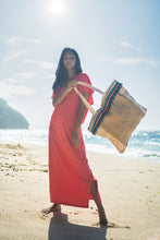 Load image into Gallery viewer, Evergreen Kaftan Dress Coral | mon ange Louise
