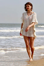 Load image into Gallery viewer, Crochet Kaftan Cream | mon ange Louise
