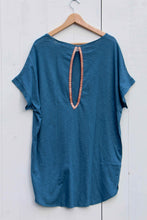 Load image into Gallery viewer, Evergreen T-Shirt Dress Eagan Blue  | mon ange Louise
