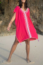 Load image into Gallery viewer, Bali Short Kaftan Fuchsia - mon ange Louise
