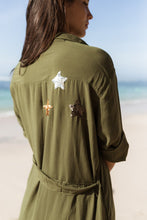 Load image into Gallery viewer, Star Long Chemisier Khaki | mon ange Louise

