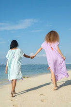 Load image into Gallery viewer, Bali Short Kaftan Mint en Lila - mon ange Louise

