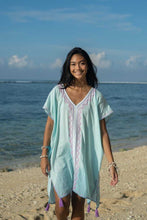 Load image into Gallery viewer, Bali Short Kaftan Mint - mon ange Louise
