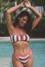 Load image into Gallery viewer, Bahamas Bikini Crochet Green/Pink | mon ange Louise
