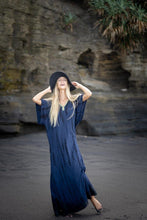 Load image into Gallery viewer, Tie Dye Kaftan Dress Navy | mon ange Louise
