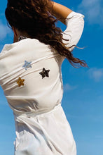 Load image into Gallery viewer, Star Long Chemisier Off-White | mon ange Louise
