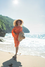 Load image into Gallery viewer, Evergreen Oversized Dress Orange | mon ange Louise

