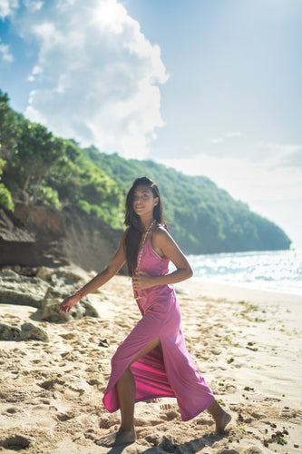 Evergreen Long Dress Pink | mon ange Louise