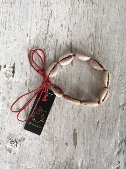 Foot/Bracelet Shells Red | mon ange Louise