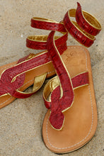 Load image into Gallery viewer, Sandal Snake Red | mon ange Louise
