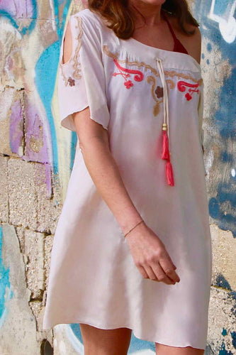 Embroidery Calou Dress White | mon ange Louise